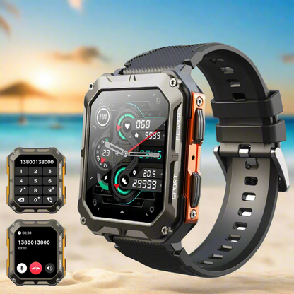 New C20 Pro Smart Watch Men Voice Assistant BT Wireless Call Business Outdoor Sports IP68 Waterproof Wristwatch for Android Ios