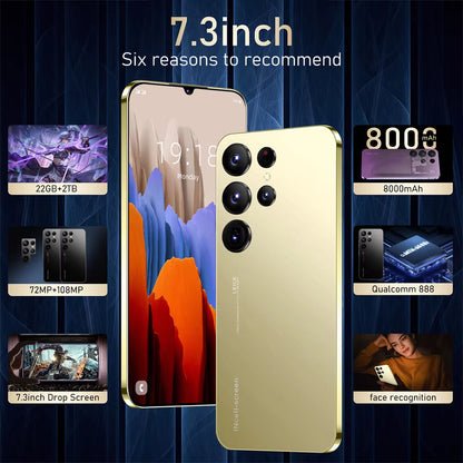 Hot New S25 Ultra Smart Phone 7.3 Inch Full Screen 4G/5G Cell Phone 22TB+2TB 7800Mah Mobile Phones Global Version Celulares