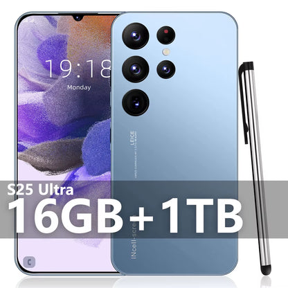 Hot New S25 Ultra Smart Phone 7.3 Inch Full Screen 4G/5G Cell Phone 22TB+2TB 7800Mah Mobile Phones Global Version Celulares