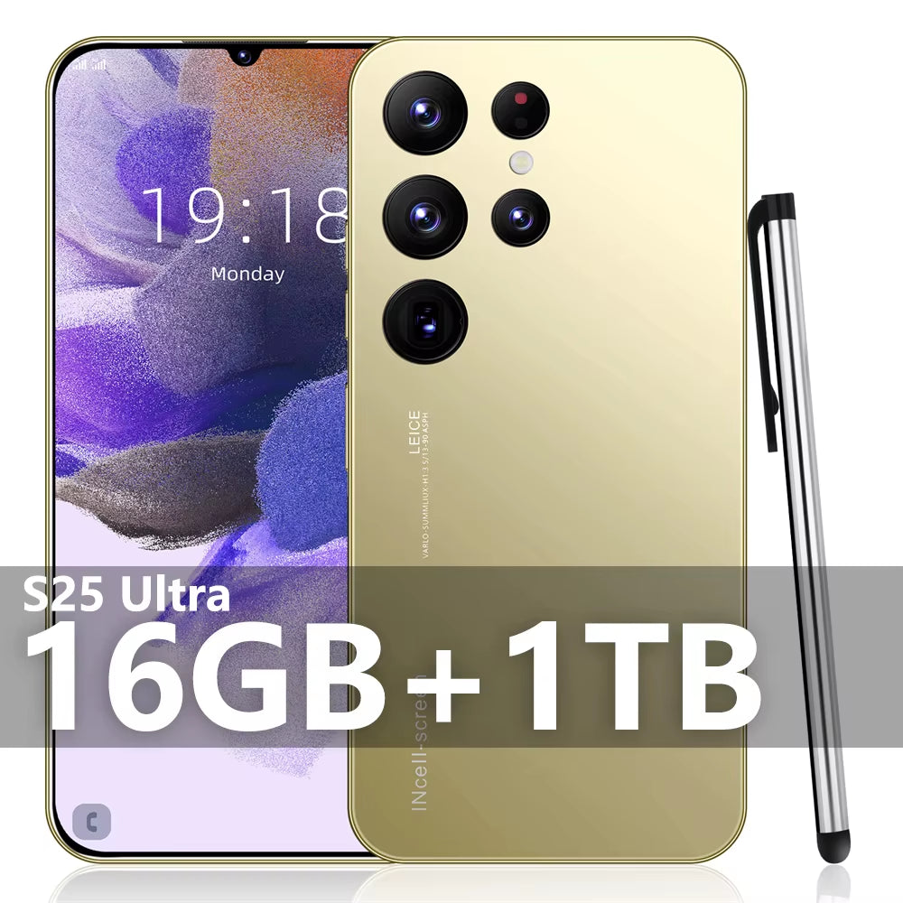 Hot New S25 Ultra Smart Phone 7.3 Inch Full Screen 4G/5G Cell Phone 22TB+2TB 7800Mah Mobile Phones Global Version Celulares